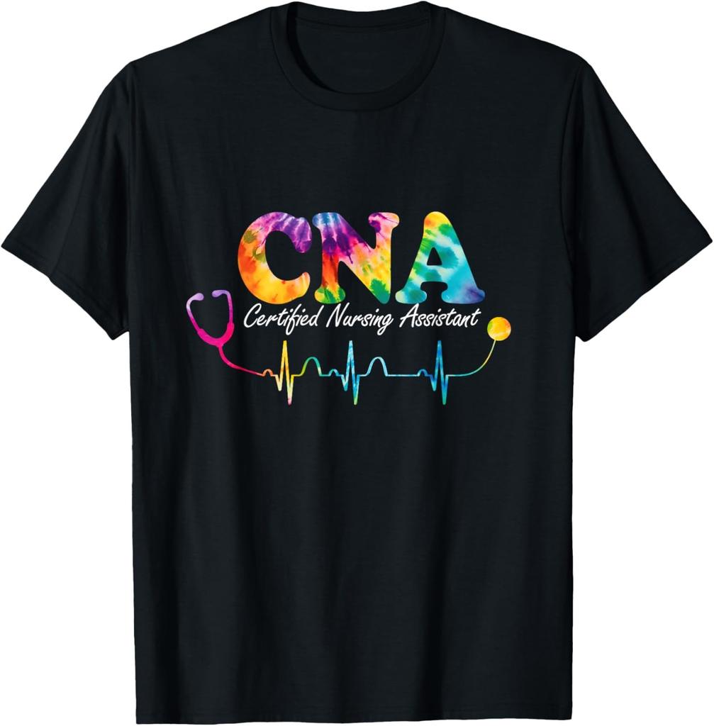 Certified Nursing Assistant Tie Dye CNA Nurse T-Shirt
