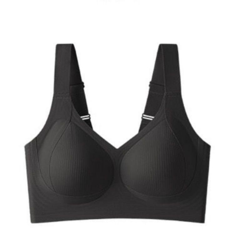 Adjustable Seamless Thin Women's Underwear Anti-Drooping Plus Size Side Boob Control Wire-Free Sports Bra