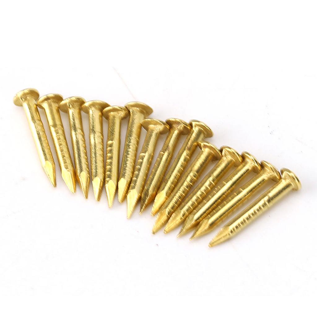 100Pcs Round Head Nail Brass Furniture Hinge Hardware Accessories 10mm15mm18mm22mm10mm Length