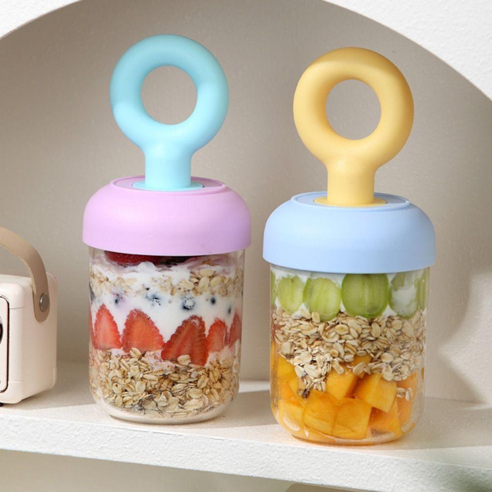 Handheld Yogurt Bowl 500ml Oats Container New Breakfast Cups  for Oatmeal Cereal Nut Yogurt