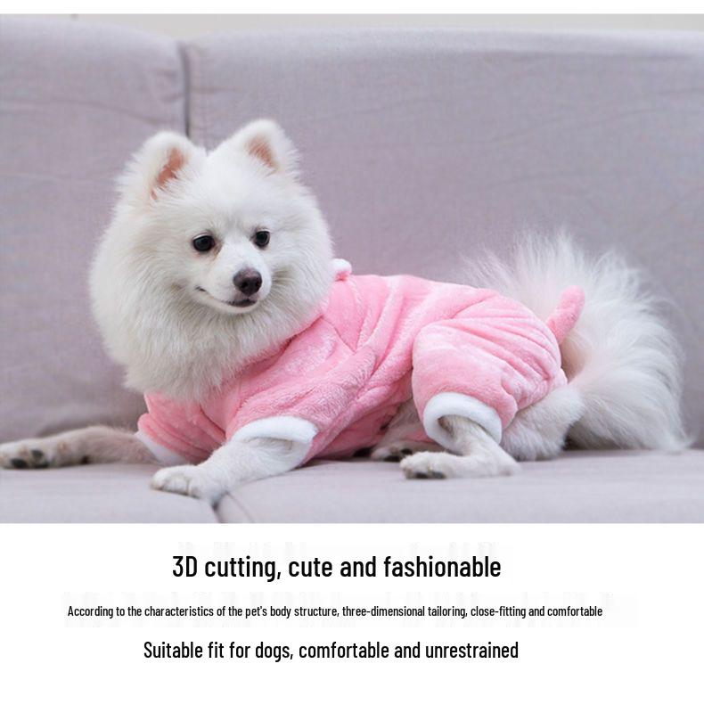 Pig Plush Fleece Costume for Cats & Small Dogs - Autumn/Winter Apparel