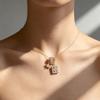 Crystal Vintage Square Necklace Charm Zircon Collarbone Chain Star Pendant Necklace  Gift