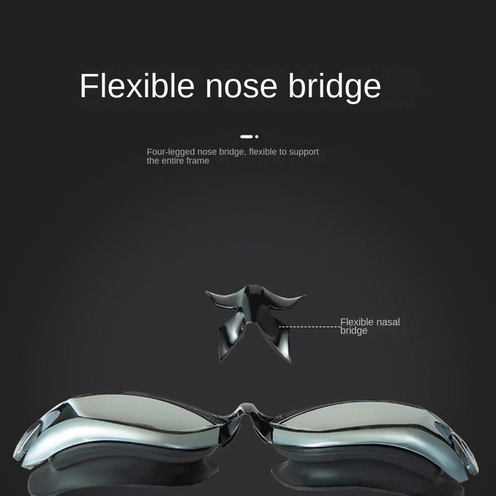 with Nose Clip, and Ear Plugs Silicone Swim Cap Anti-fog Diving Eyewear  Summer
