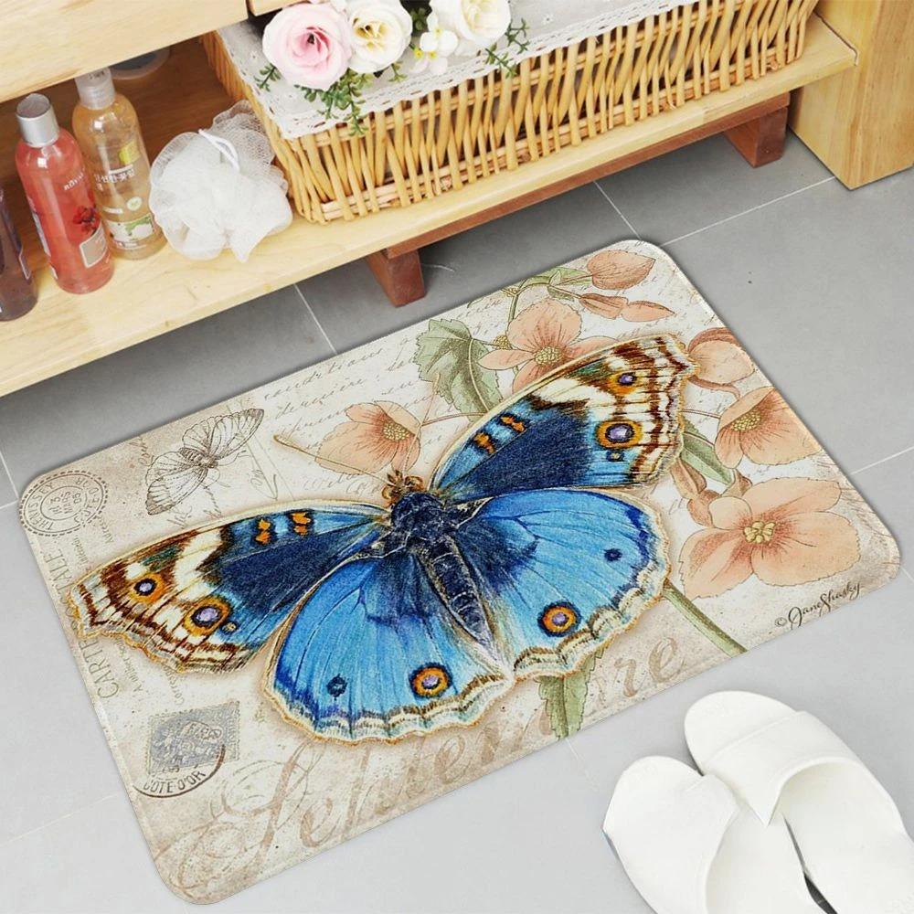 Flower Mat Pastoral 3D Door Floor Rug Anti-slip Home Hallway Bedroom Entrance Carpets Washable Bathroom Porch Decorative Doormat