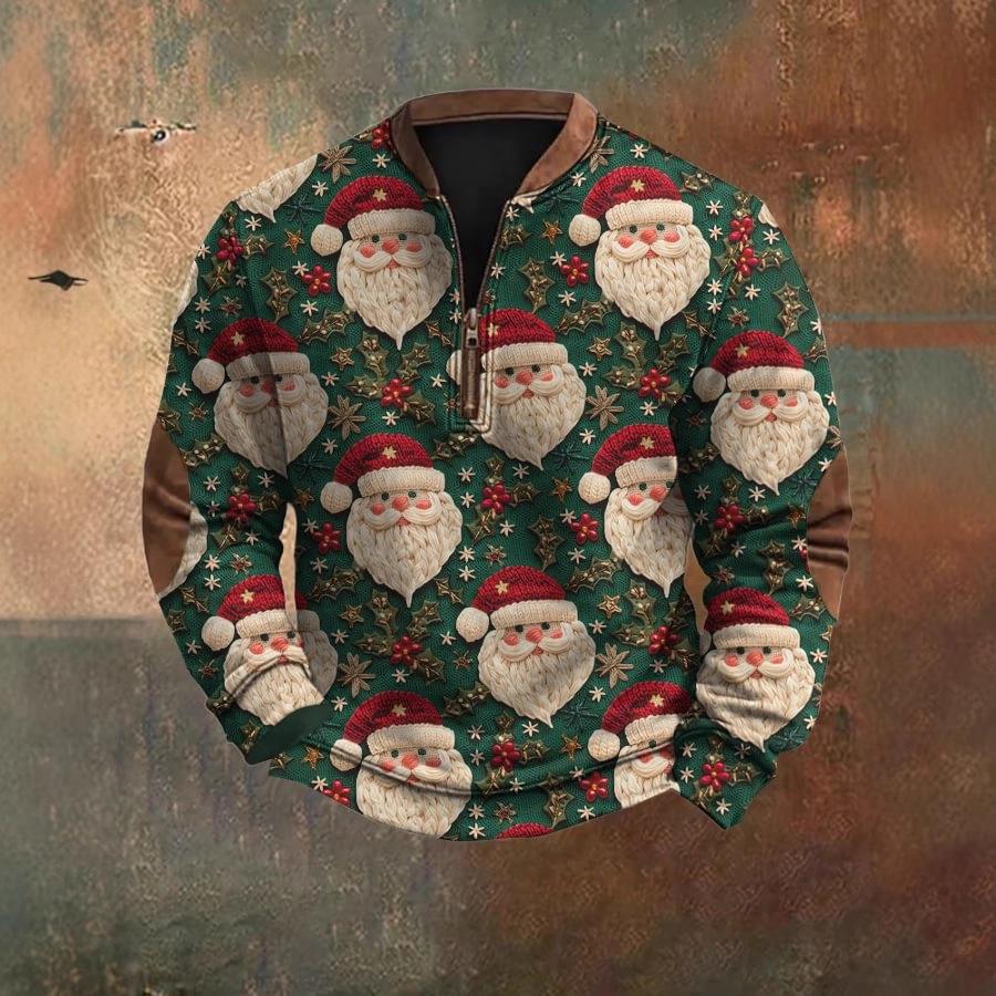 Men's Autumn 2025 Cartoon Santa Claus Hoodie