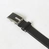 Daks Black Check Pattern Silver Point Matte Buckle Cowhide Automatic Belt