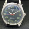VINTAGE HMT HAND-WINDING INDIAN MENS ROMAN FIGURE BLUE DIAL WATCH A702856-1