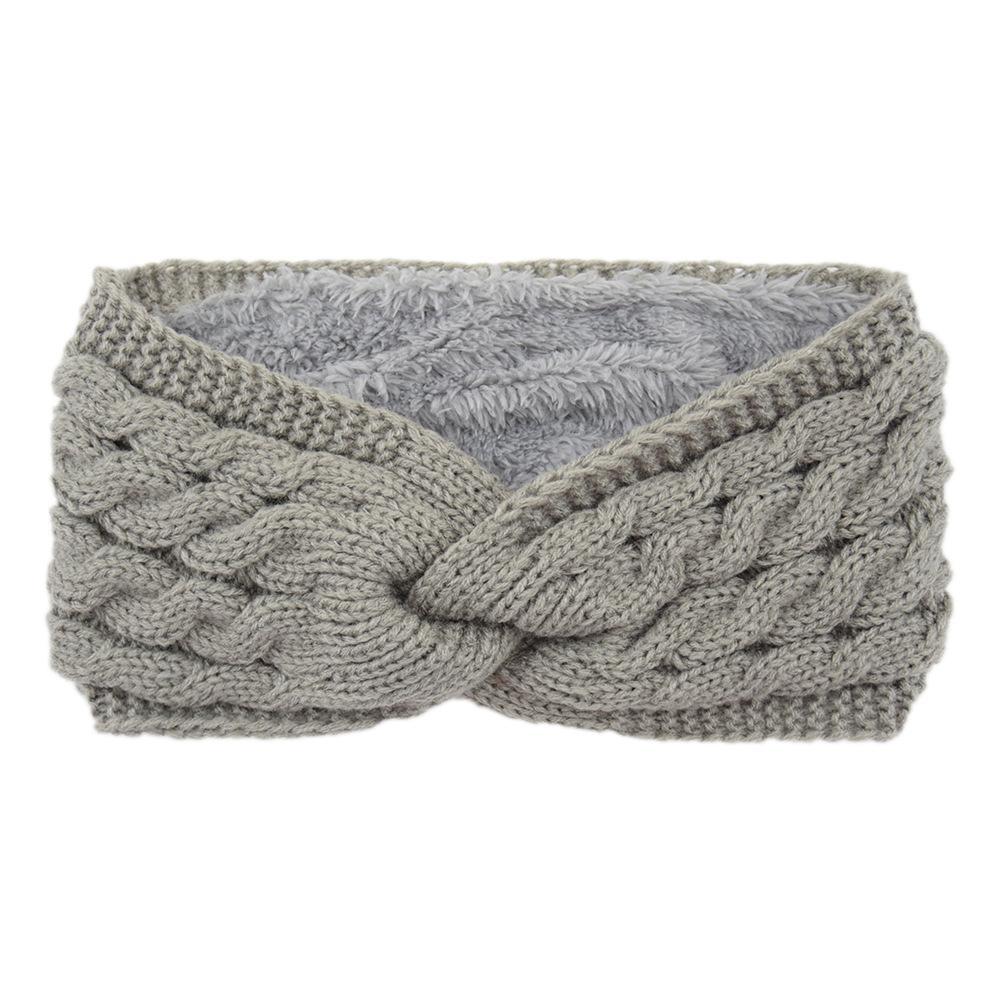 New in Plush Thick Wool Knitting Sports Headband Autumn Ear Protection Ear Warmer Women Thermal Insulation Cold proof Head Cover