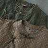 Johnature Women Chinese Style Polka Dot Shirts Stand Shirts Sleeveless Tops Summer Button Vintage Women Shirts