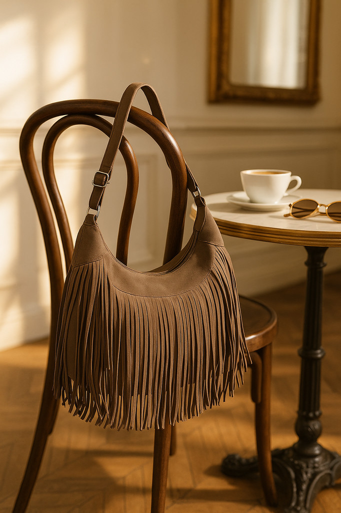 Tassel Design Dámská taška Hobo Módní Trend Kabelka Semišové Přes rameno Nákupní taška Vintage Tašky na dojíždění