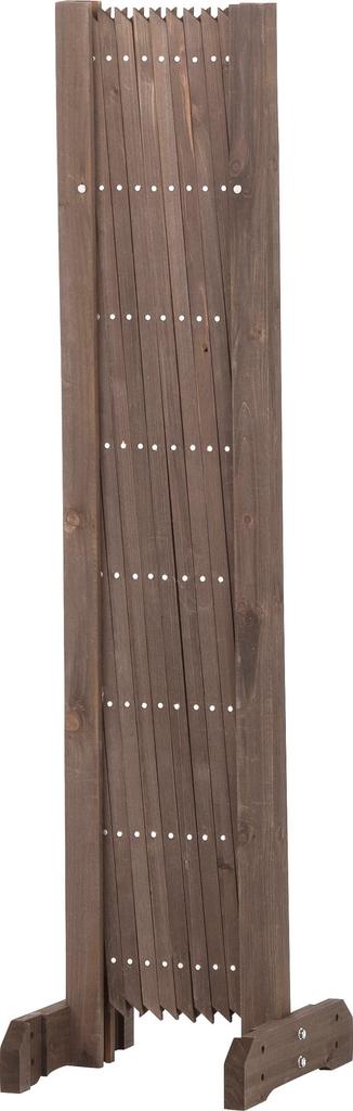 Takasho WSR-1212B Extendable Lattice Fence with Stand, 120x120cm, Brown, Wooden, Adjustable Legs, Stylish Trellis