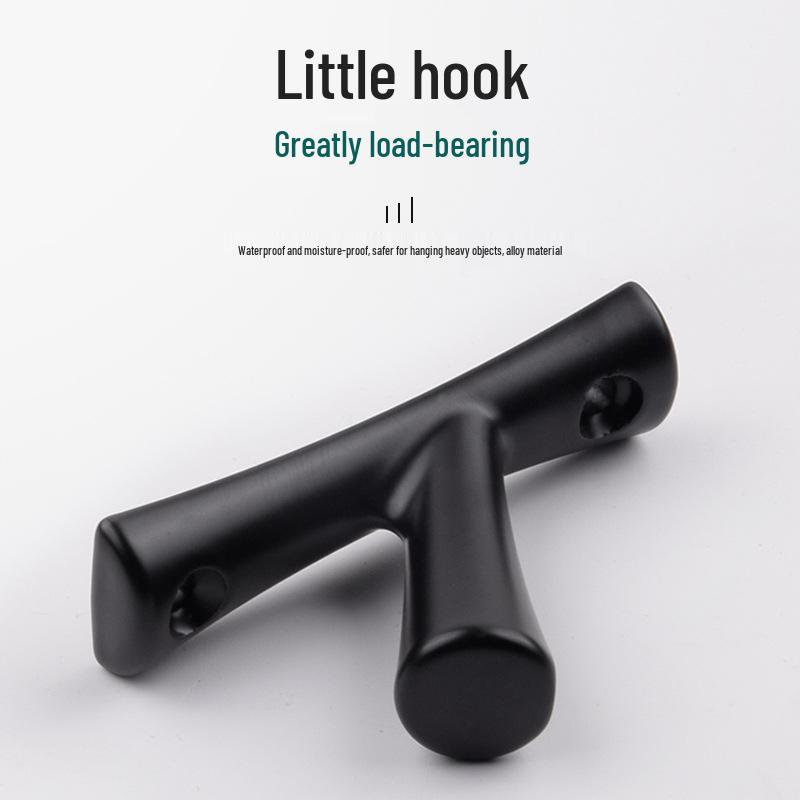 Aluminum Alloy Door Hook: Single/Double Wall, Bathroom & Kitchen Clothes Hanger