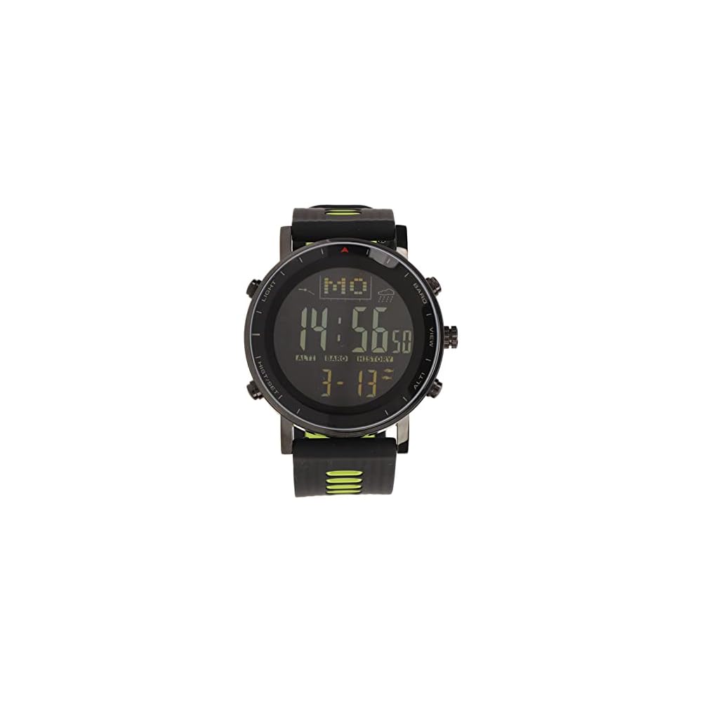 Acogedor Outdoor Sports Watch Fishing Watch Multi-Function Altimeter Barometer Thermometer Black Green