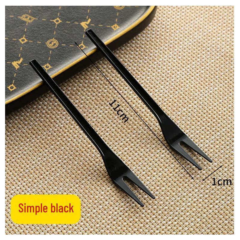Disposable Black Thickened Fruit Forks