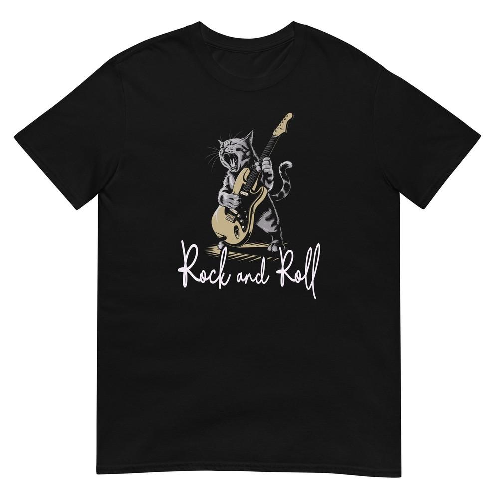 

Cat Tshirt Guitar Player Tee Kitty Cats Lover Pet TShirt Unisex Design Unisex T-Shirt XXL