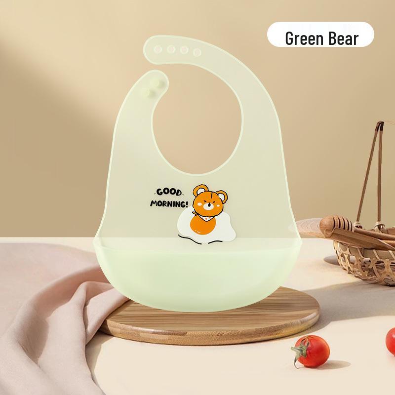 

Lightweight Waterproof Silicone Bib for Babies - Dribble & Food Protection