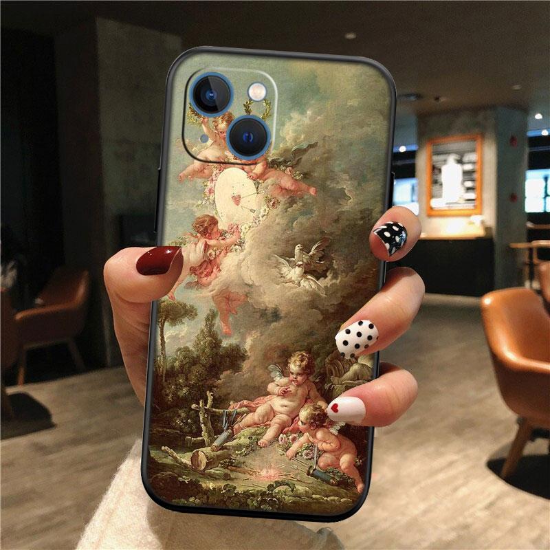 IK31 Fresko Adam Skulptur Engel Neue High-End Muschel Handyhülle für Redmi Note 13 14 Pro+ Plus A3 A3X 13X 13C 13R 14S 14C 14R