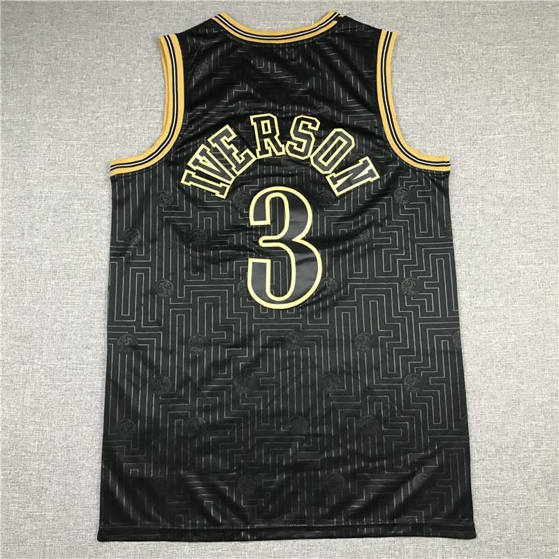Philadelphia 76ers 3 Allen Iverson Authentic Stitched Mesh Basketball Jersey Men Women Adult Wear