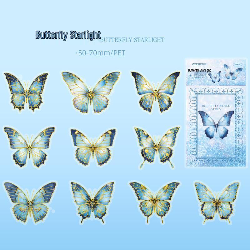 Zaomo Holographic Butterfly Islands Sticker Pack for DIY Journals