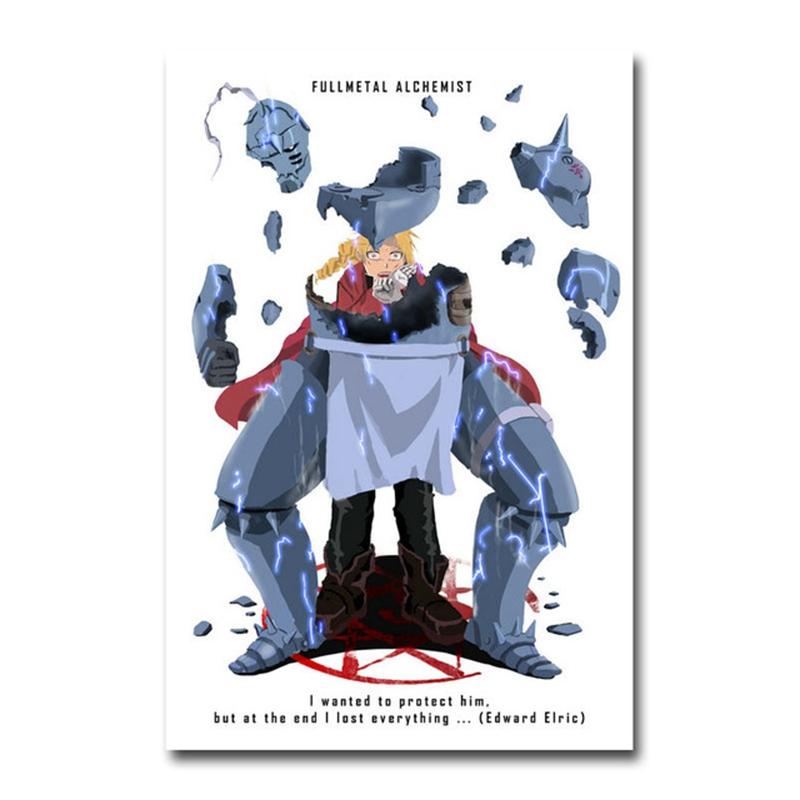 

Картина на холсте, принт, стальной алхимик, Эдвард Элрик, Альфонс Элрик, аниме, постер, дюйм для декора комнаты, декоративная рамка