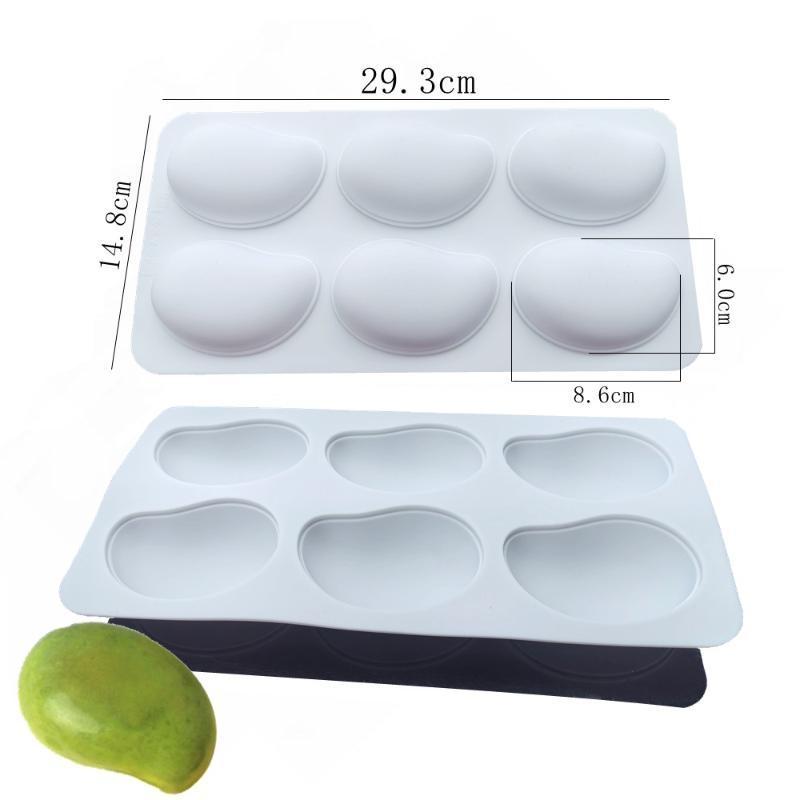 6/12/24 Holes Banana Mango Design Mousse Silicone Mousse Mold 3D Fruit Dessert Chocolate Mold DIY Cake Decorating Tools Bakeware
