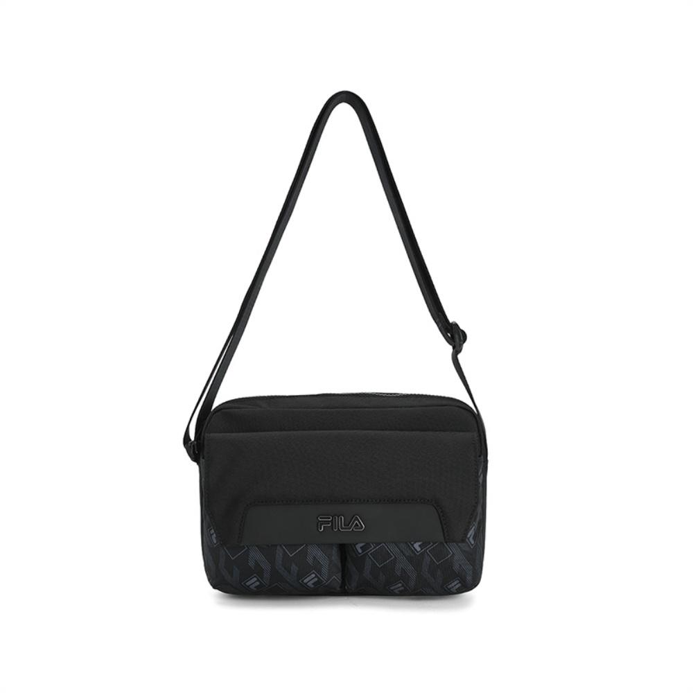 New FILA HERITAGE PU Crossbody Bags Regular Men's Jet Black F13M548102FBK