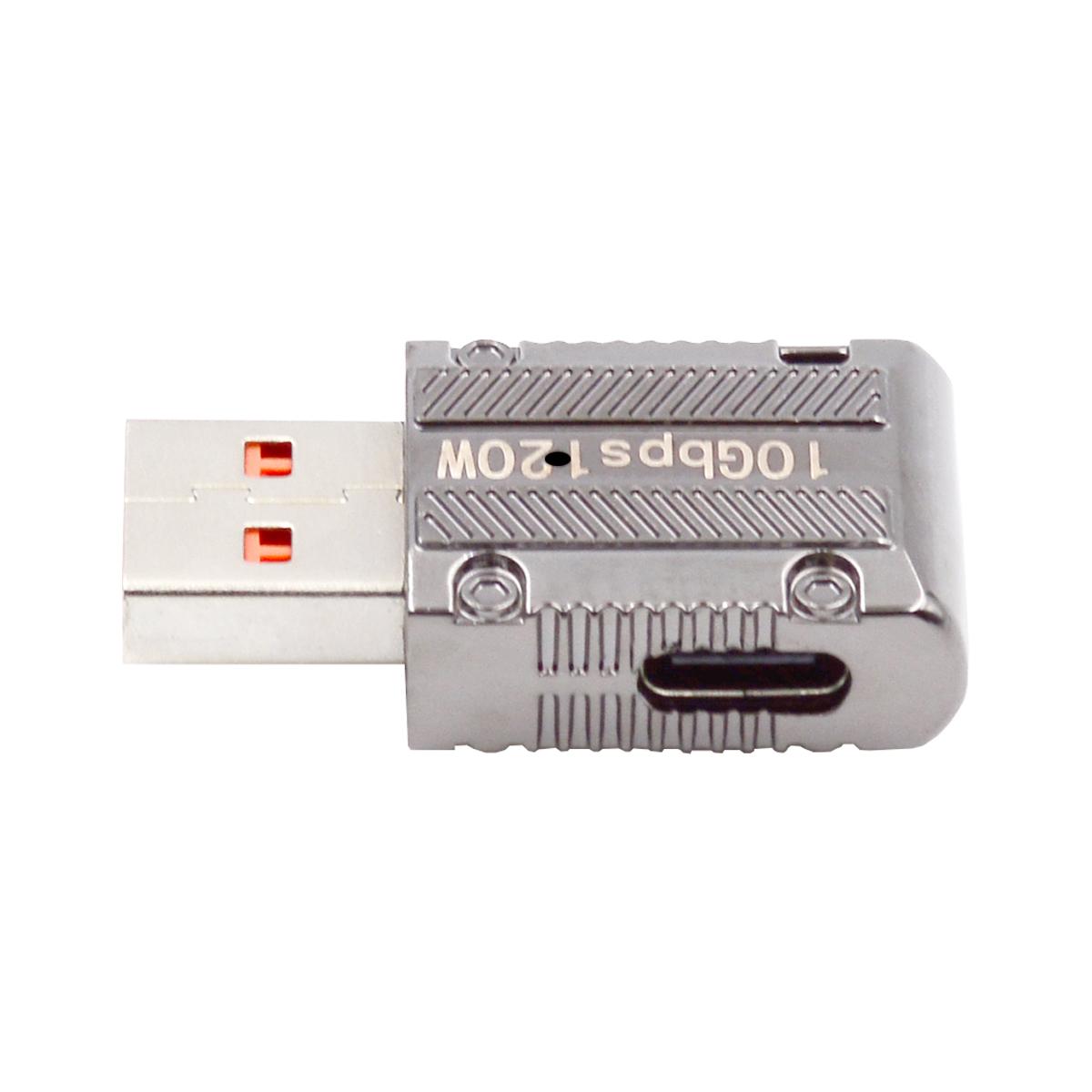 

UC-029-TC003 120W 10Gbps USB 3.1 Type C Female Right Angled to USB 3.0 Type-A Male Straight Type Power Adapter As Shown A