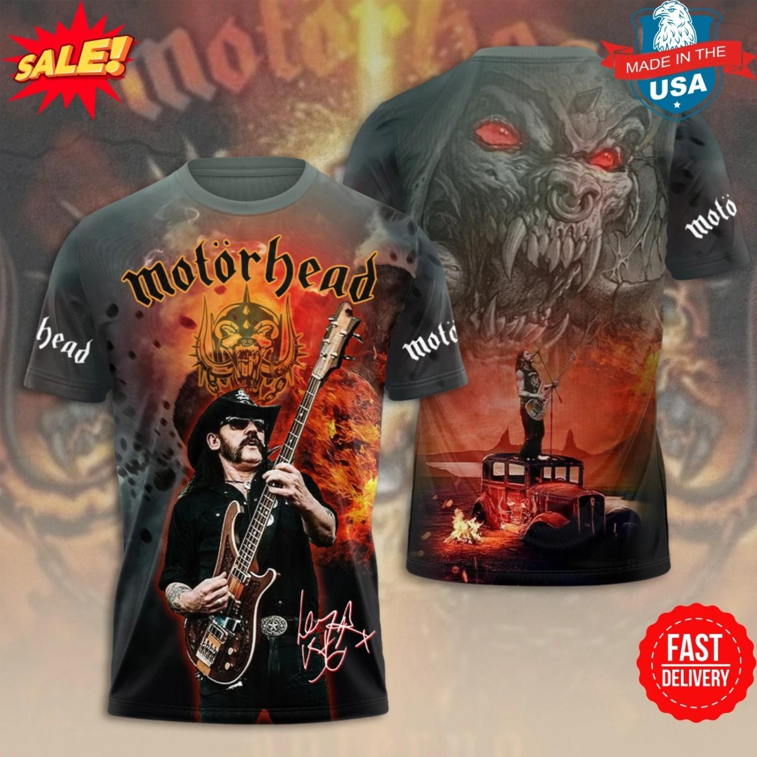 Motorhead x Lemmy Kilmister 3D Shirt S-5XL S