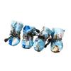 4 Stück/Set mit Fleece-Futter Hundeschuhe Socken Anti-Rutsch Katzen Hunde Gummisocken Herbst Winter