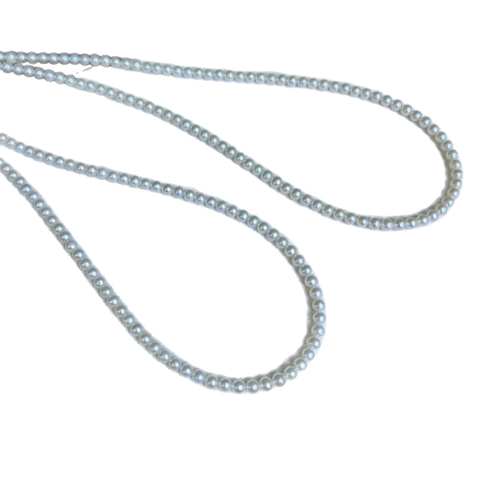 Zhuji Freshwater Pearl Necklace 4.5-5mm DIY Near Round, Almost Flawless, Semi-finished Product 4.5-5mm белый