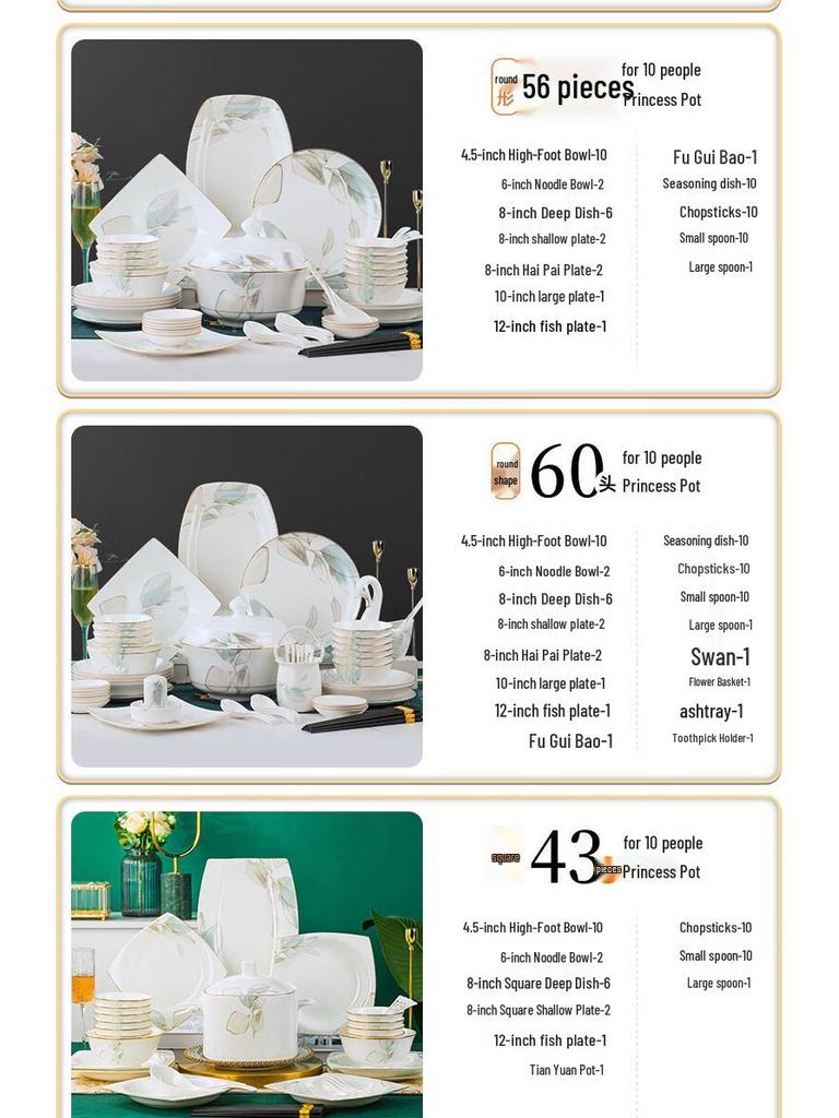 Luxus Keramik Geschirrset: Schüsseln, Teller und Essstäbchen - Perfektes Einzugsgeschenk