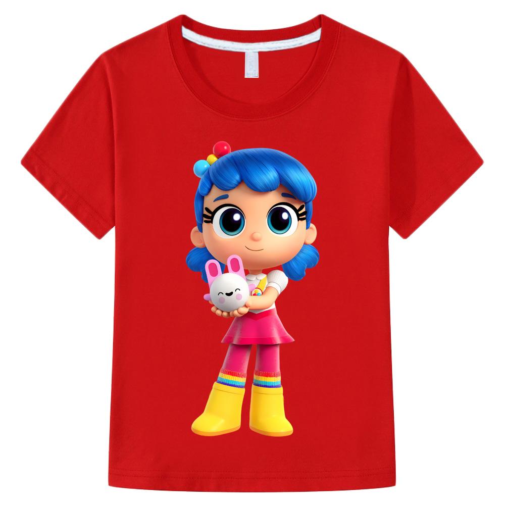 Boys Girls Kids Clothing True and The Rainbow Kingdom Tops Short Sleeves Sports Fashion Streetwear Comic Crew Neck Tees