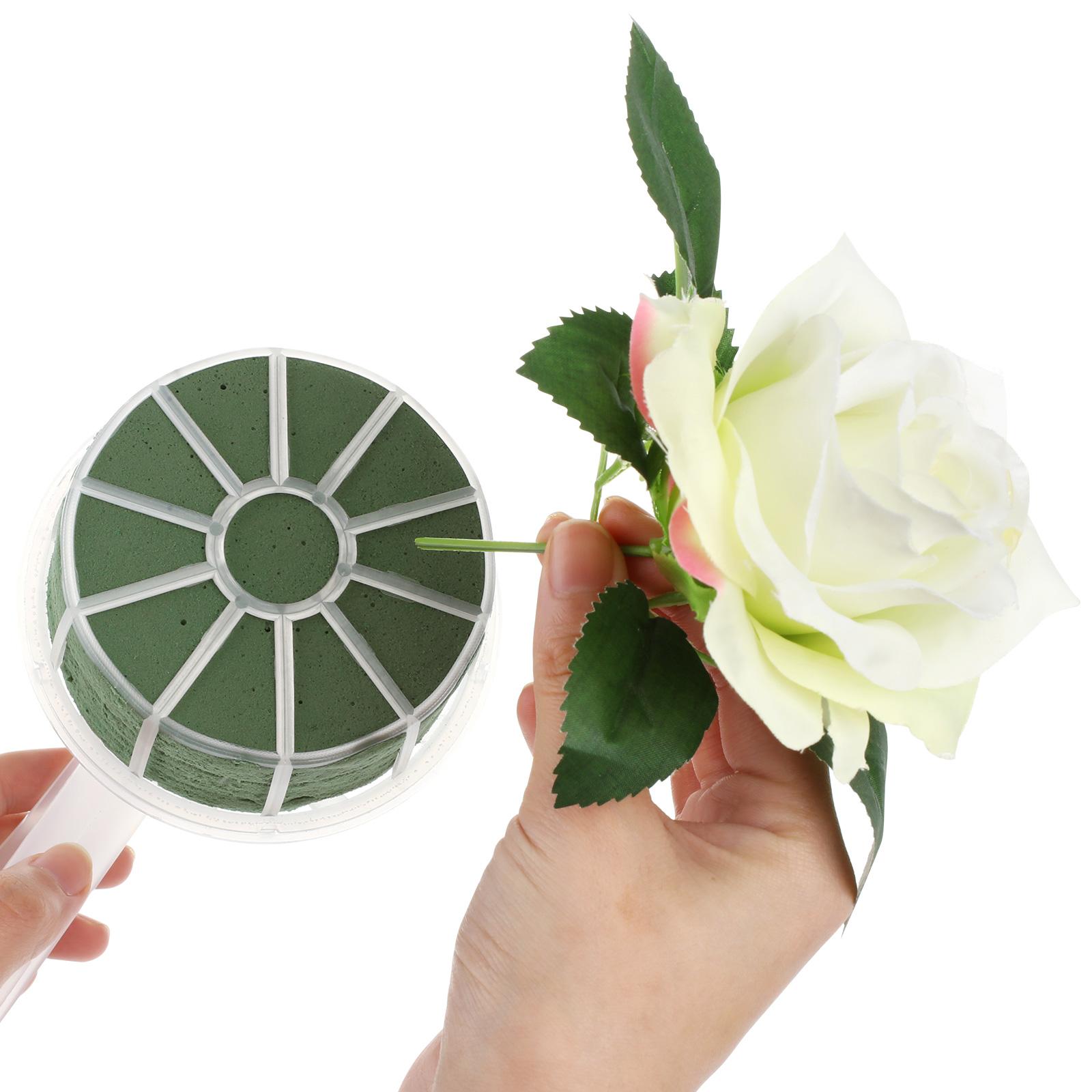 2 Pcs Plastic Foam Bouquet Holder Wedding Bridal Floral Support Garland Handle Flower Diy Accessories Wedding Supplies For 17.5X9.5CM