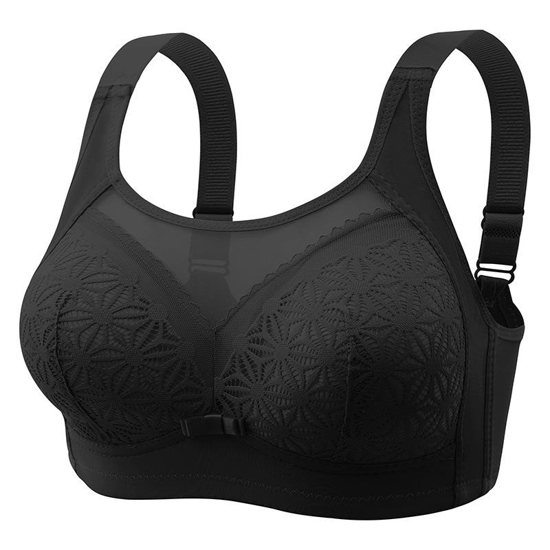 High-end tube top beauty back without steel ring gathering adjustment bra thin cup breathable anti-light four-breasted underwear