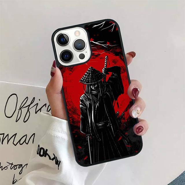 Japanese Samurai Phone Case For iPhone 11 12 13 14 Pro Max Mini Cover For iPhone X XS Max XR 5 6 7 8 Plus Coque
