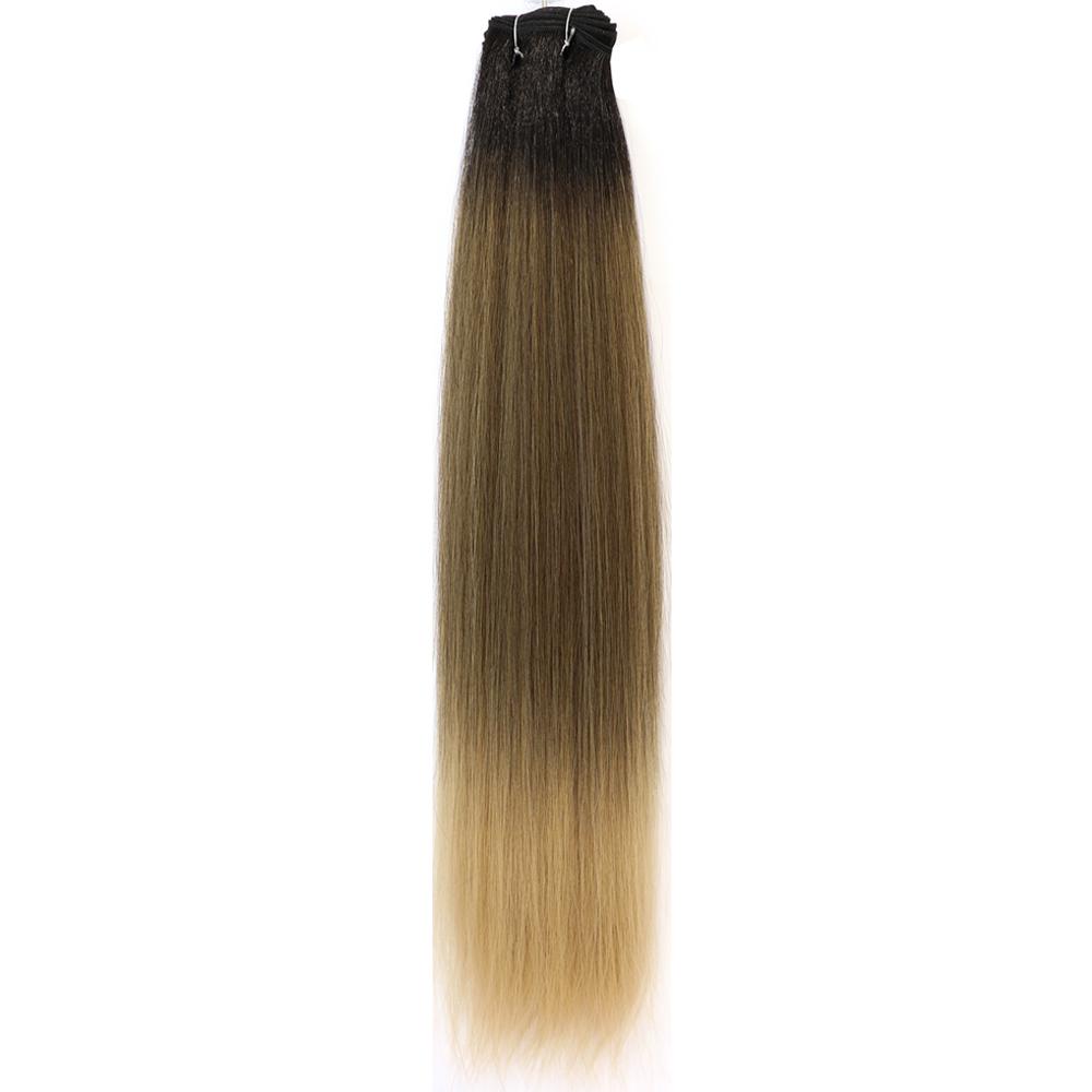 30 Inch 200g Straight Hair Bundles Bio Synthetic High Temperature Fiber Piano Blonde Red Hair ExtensionsHair Weaving Full to End