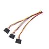 4Pin Ide To 3 Serial Ata Sata Power Splitter Extension Cable Connectors Computer