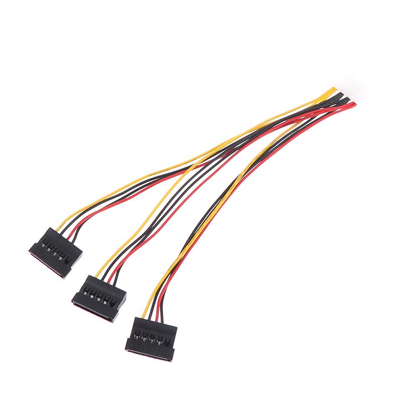 4Pin Ide To 3 Serial Ata Sata Power Splitter Extension Cable Connectors Computer