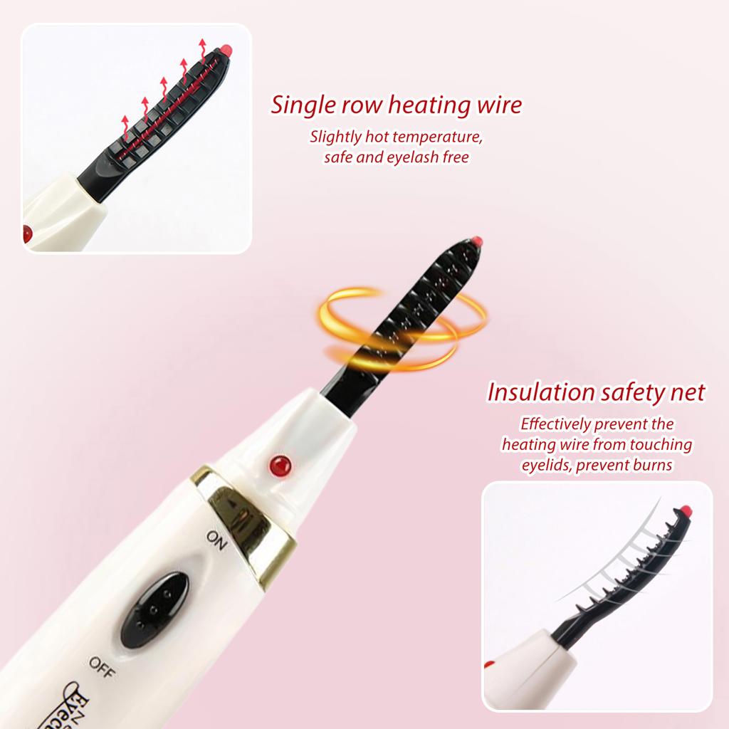 Heated Eyelash Curler for Women Mini Electric Eye Lash Curler for Natural Lashes False Eyelashes