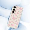 For Samsung Galaxy A56 5G Case Pink Butterflies Pattern Printing Straight Edge TPU Phone Back Cover