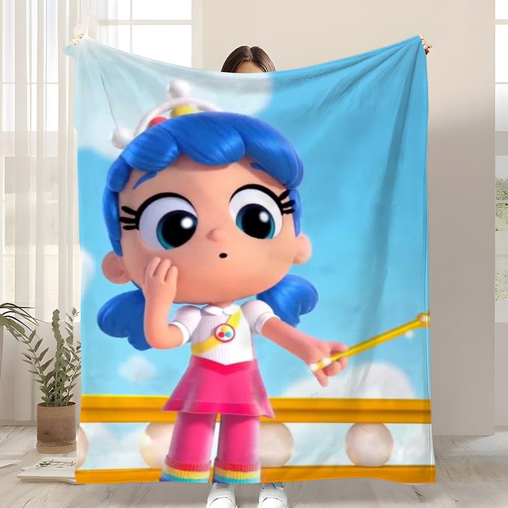 Popular True Rainbow Kingdom Throw Soft Coral Fleece Blanket 310gsm Fluffy Warm Throw for Sofa Bed Couch Bedroom Decor