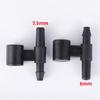 100Pcs Micro Nozzle Connectors 6mm 7.5mm to 4/7mm Single Barb Garden Lawn Farmland Drip Irrigation System Micro-Sprinkler Joints