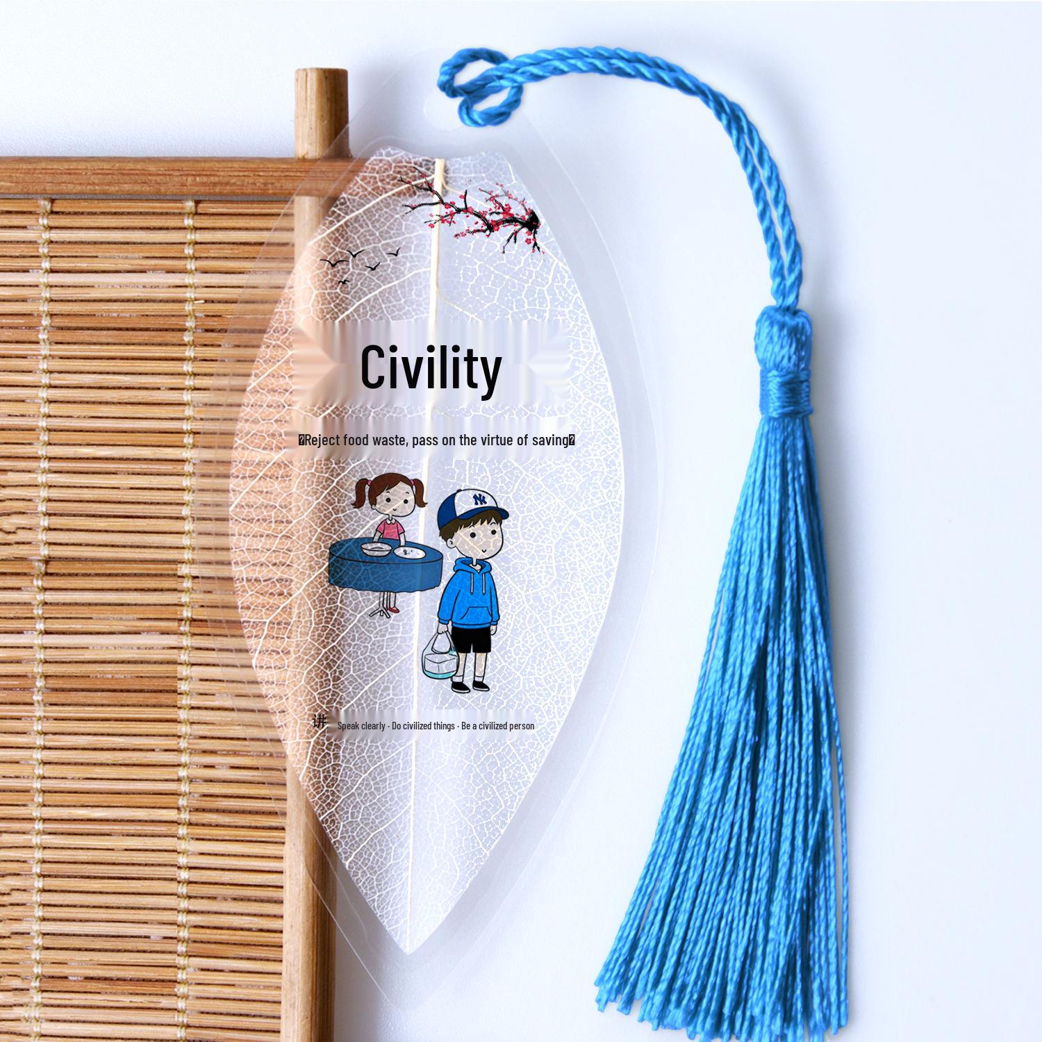 Elegant Leaf Vein Bookmark: Natural Plant-Inspired Cultural Gift for Friends & Kids