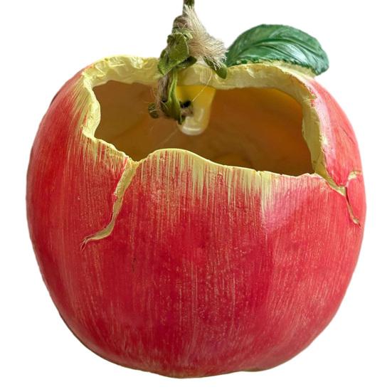 Frucht-Hängepflanzer Niedriger kleiner fruchtförmiger Harz-Blumentopf mit Hanfseil für Küche Balkon Terrasse Garten Dekoration