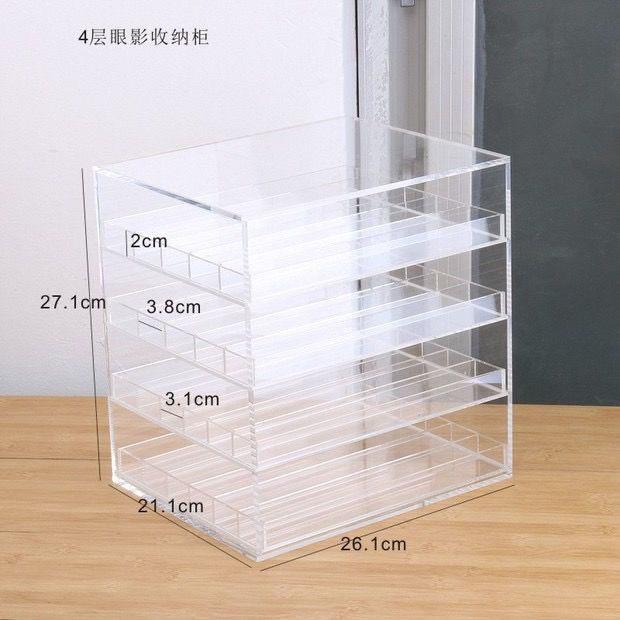 Drawer Acrylic Eye Shadow Storage Box For Powder Cake Blush Cosmetics Jewelry Storage Box Desktop Dustproof Rack