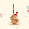 Cake Birthday Bear Hat Rabbit Doll Keychain Animal Plush Pendant Gift Holiday