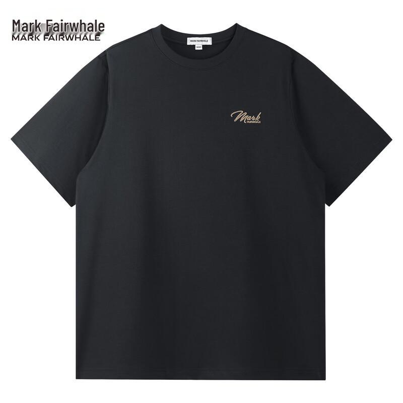 Mark Fairwhale Men's Contrast Embroidered Round Neck T-Shirt