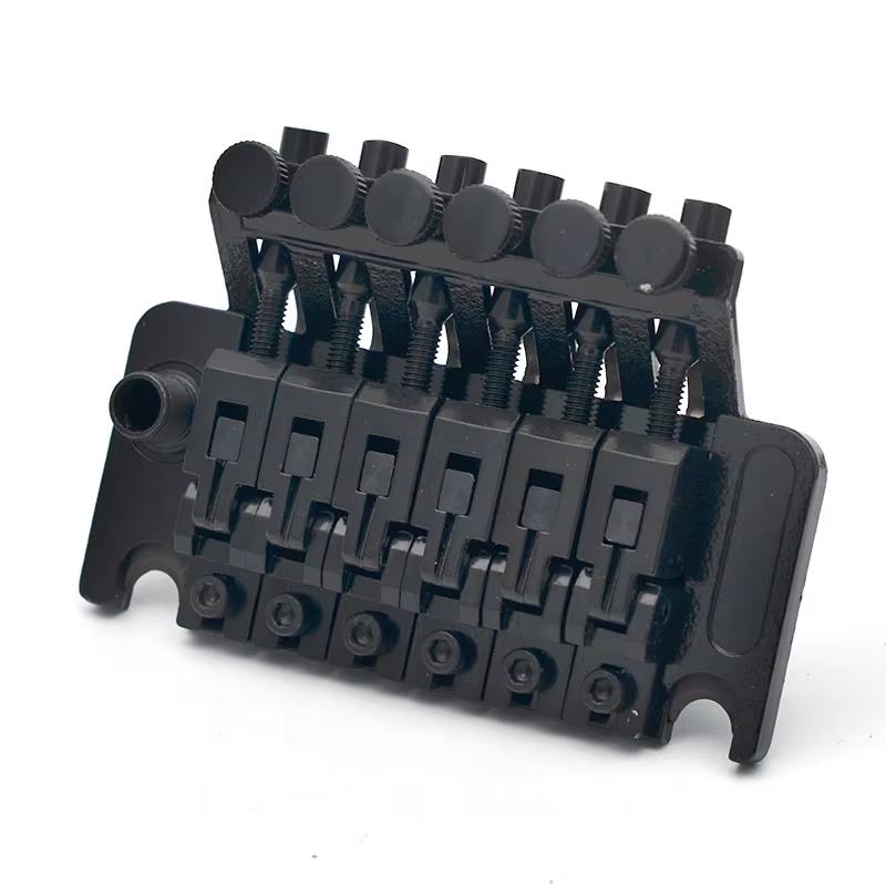 Doppel-Locking-Tremolo-Brückensystem mit Vibratohebel für E-Gitarre, Schwarz Gold Chrom Farbe Gitarrenteil