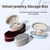 Ellipse Reise Schmuckkoffer Tragbare Schmuck Organizer Tasche Halskette Ring Ohrringe für Frauen