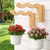 2PCS Sturdy Wooden Plant Hanger Wall Mounted Flower Basket Hanging Hook  Patio Decoration